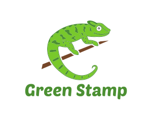 Green Chameleon Zoo logo design