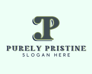 Stylish Fashion Letter P logo design