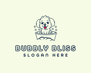 Puppy Bathing Dog logo design