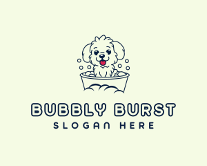 Puppy Bathing Dog logo design