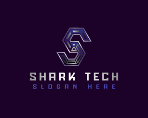 Digital Tech Letter S logo design