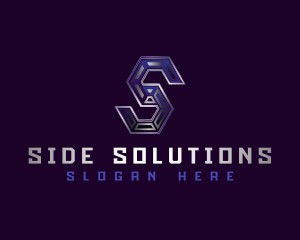 Digital Tech Letter S logo design