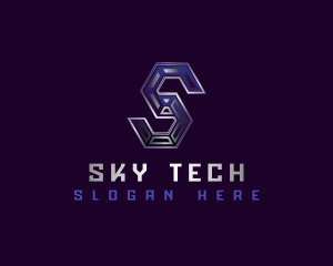 Digital Tech Letter S logo design