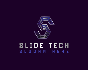 Digital Tech Letter S logo design