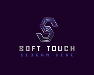 Digital Tech Letter S logo design