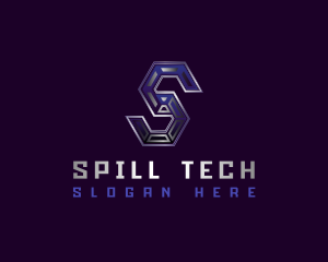 Digital Tech Letter S logo design