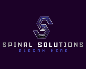 Digital Tech Letter S logo design