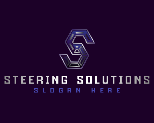 Digital Tech Letter S logo design