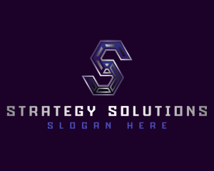 Digital Tech Letter S logo design