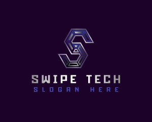 Digital Tech Letter S logo design