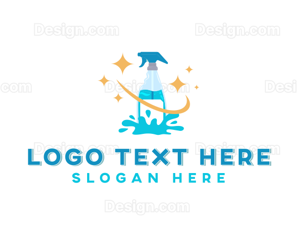 Cleaning Spray Bottle Logo