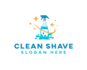 Cleaning Spray Bottle logo design