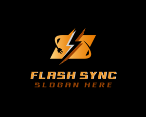 Flash Charging Plug logo design