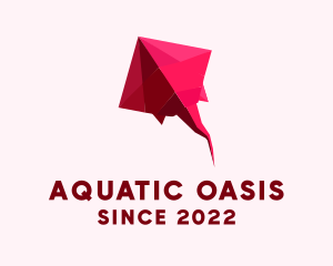 Pink Aquatic Origami logo design