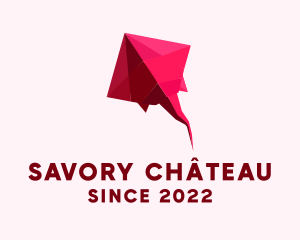 Pink Aquatic Origami logo design