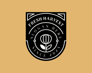 Floral Royal Shield logo design
