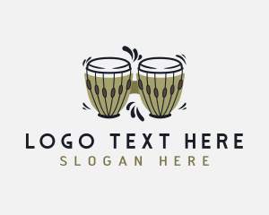 Bongo Drum Instrument Logo