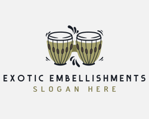 Bongo Drum Instrument logo design