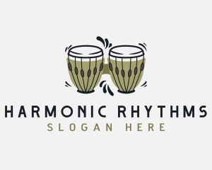 Bongo Drum Instrument logo design