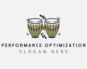 Bongo Drum Instrument logo design