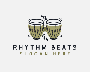 Bongo Drum Instrument logo design