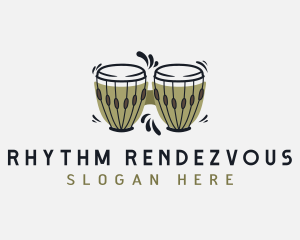 Bongo Drum Instrument logo design