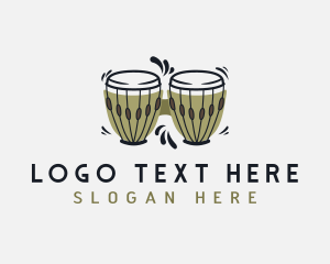 Instrument - Bongo Drum Instrument logo design
