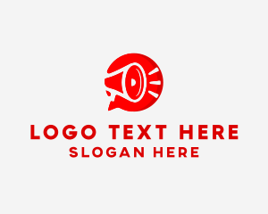 Megaphone Chat Bubble logo