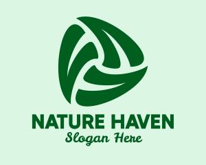 Natural Leaf Triangle logo design