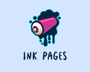 Spray Can Ink Splatter logo design