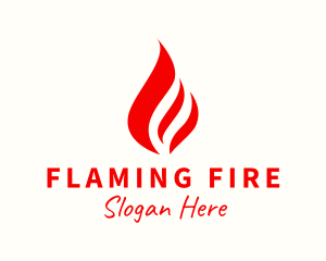 Red Fire Flame logo design