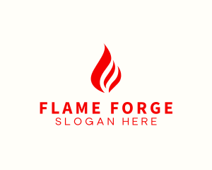 Red Fire Flame logo design