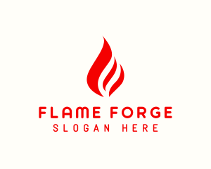 Red Fire Flame logo design