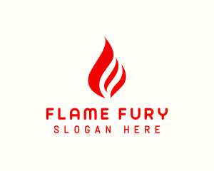 Red Fire Flame logo design