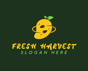 Organic Mango Fruit logo design