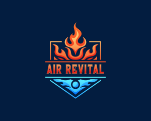 Fire Ice Air Conditioning logo design