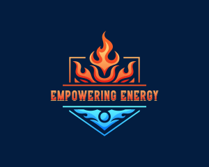 Fire Ice Air Conditioning logo design