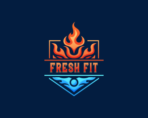 Fire Ice Air Conditioning logo design