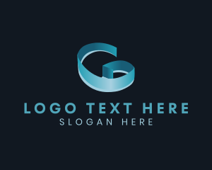 Elegant Ribbon Letter G  logo