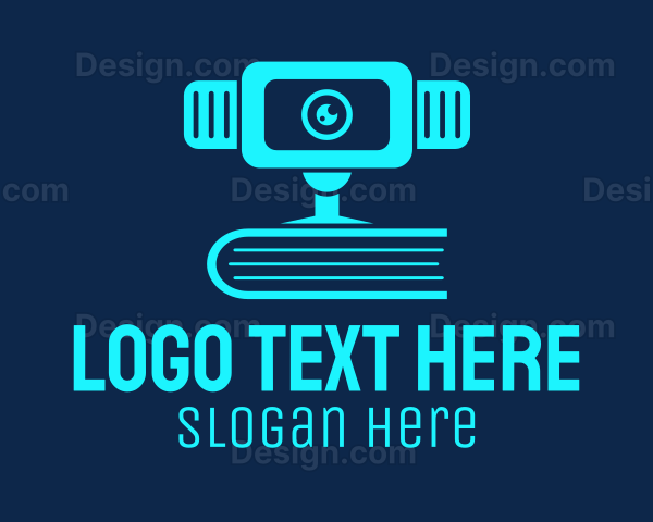 Blue Webcam Book Logo