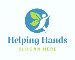 Wellness Human Leaf Wings logo