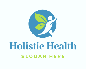 Wellness Human Leaf Wings logo