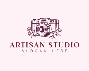 Floral Camera Photography logo design