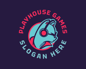 Game Streamer Cat logo design