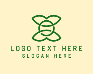 Simple Eco Friendly Leaves  logo