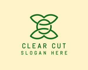 Simple Eco Friendly Leaves  logo design