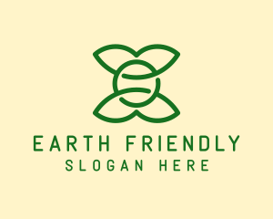 Simple Eco Friendly Leaves  logo