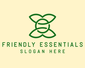 Simple Eco Friendly Leaves  logo