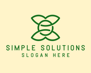 Simple Eco Friendly Leaves  logo design