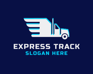 Courier Delivery Truck logo design